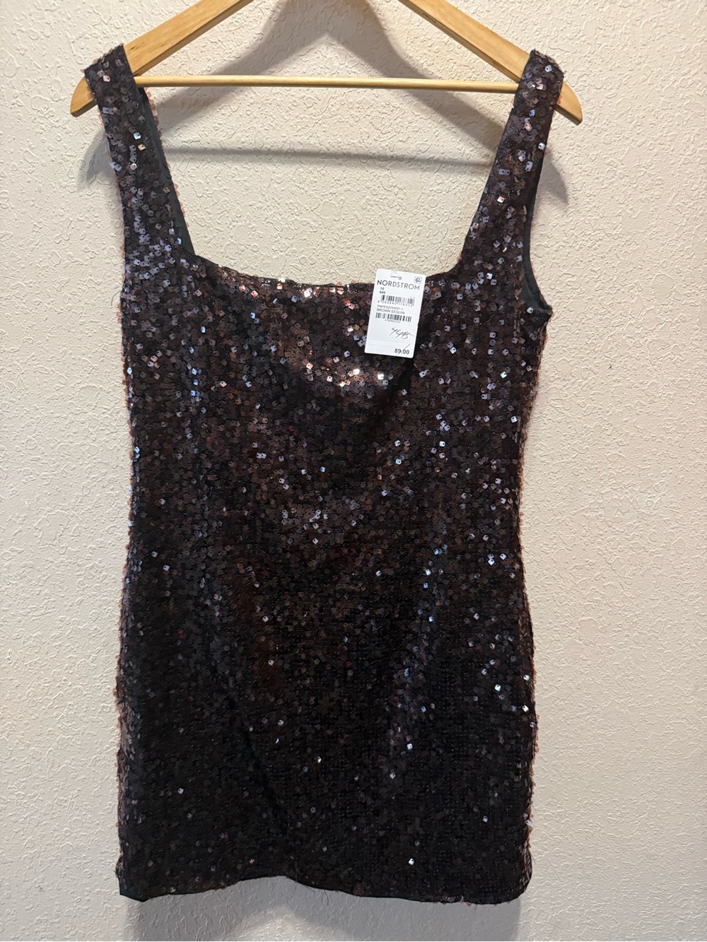 Petal & Pup Brown Sequin Mini Dress